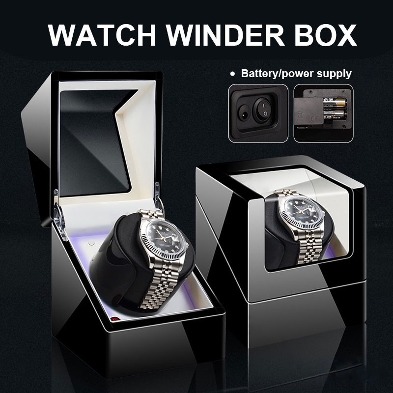Mini Dual Position Watch Winder Box Automatic Winding Luxury Watches