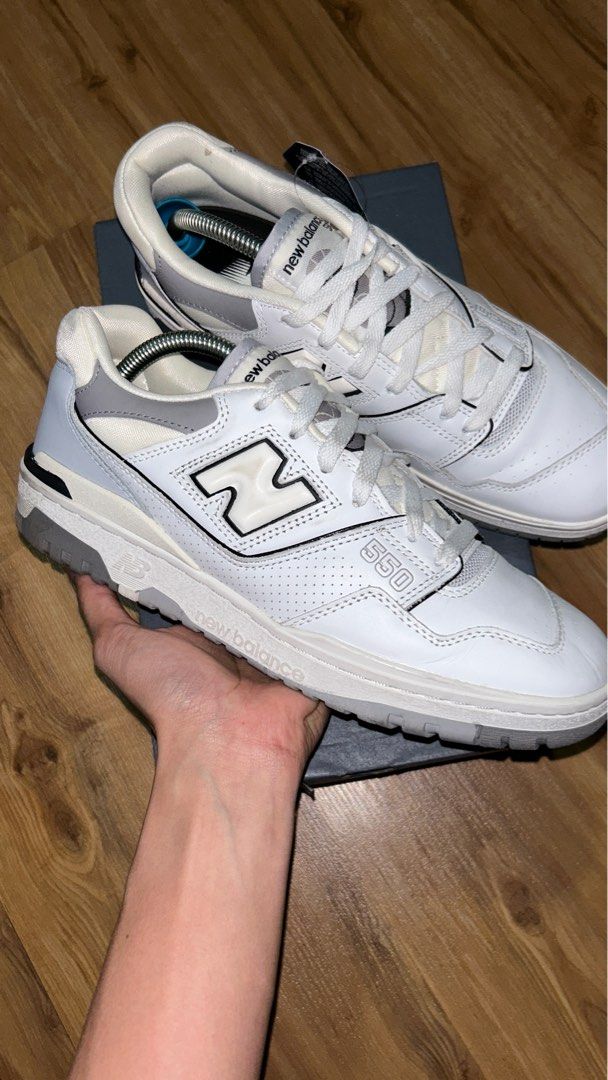 New Balance 550 trainers in white and cool grey, Men's Fashion