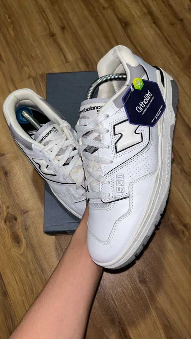 New Balance 550 trainers in white and cool grey, Men's Fashion