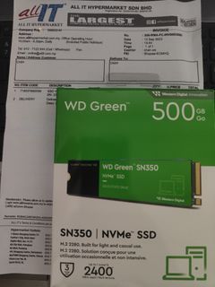 New WD SN350 500GB NVME SSD