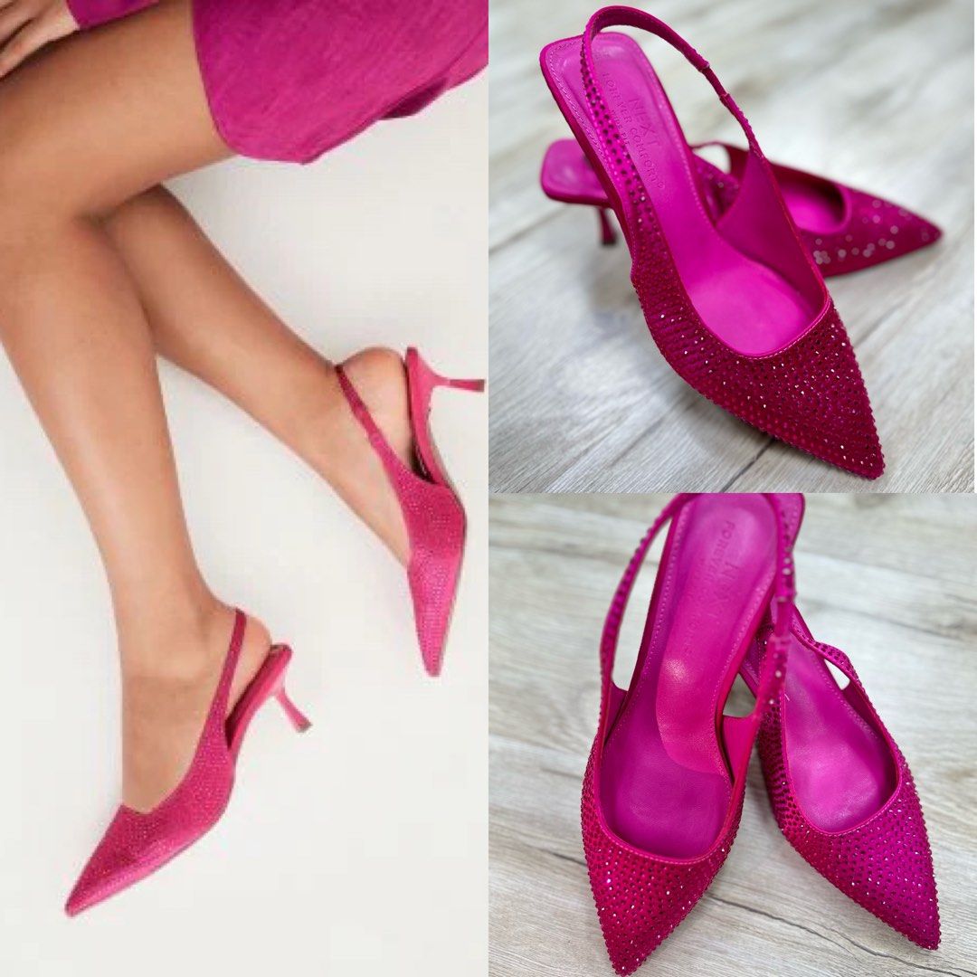 NEXT Pink Rhinestone Heels Women s Fashion Footwear Heels on