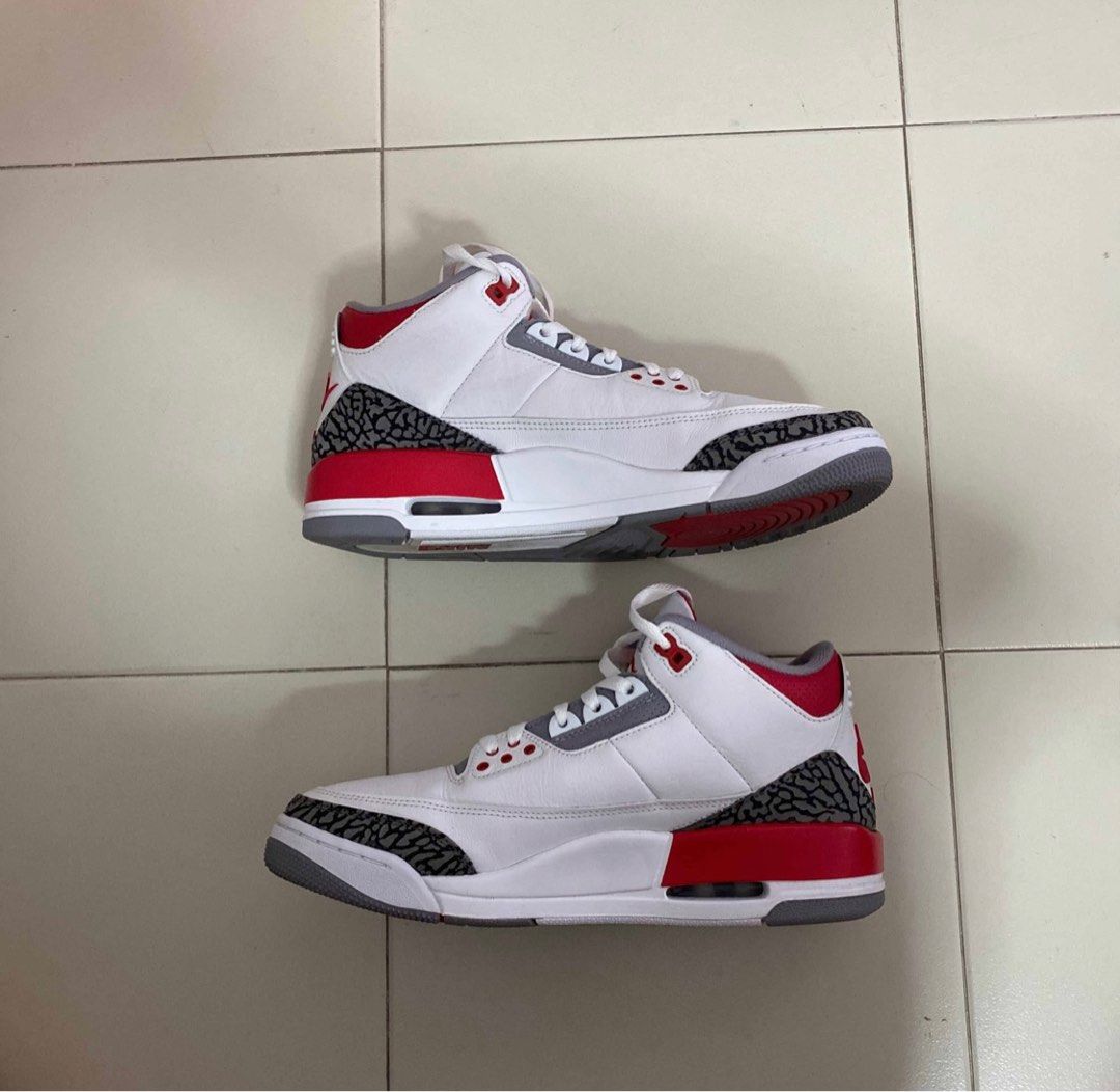 Nike Air Jordan 3 Fire Red, Men's Fashion, Footwear, Sneakers on Carousell