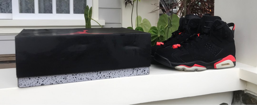 Nike Air Jordan 6 Retro in Black and Infrared Men s Basketball