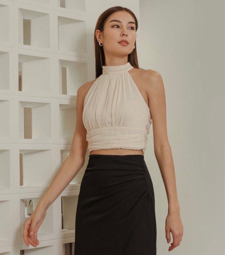 Chiffon halter top hot sale