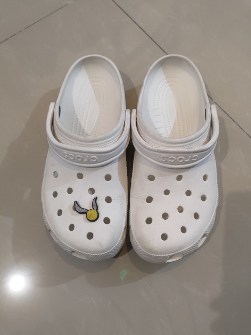Original White Crocs M10/W12, Men's Fashion, Footwear, Slippers ...
