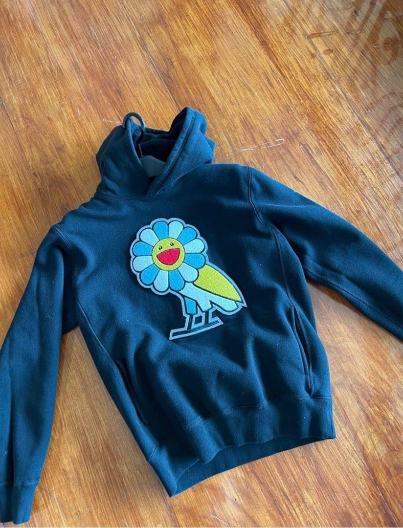 Ovo x Murakami Hoodie Size M Used 9.5 10 Shoulder 18 Length 24