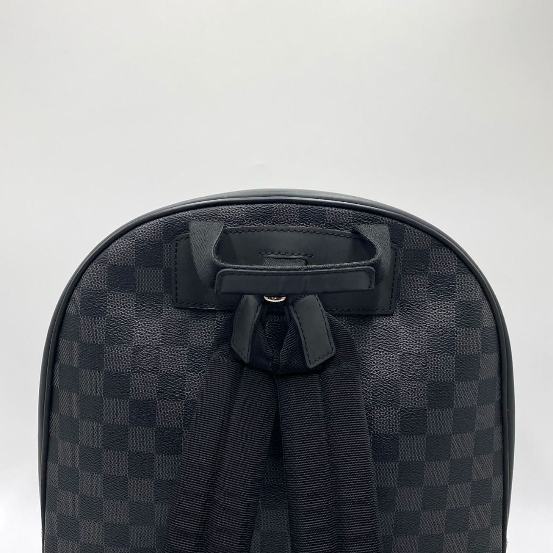 Louis Vuitton Josh Interlinked Logo Damier Graphite Backpack Black