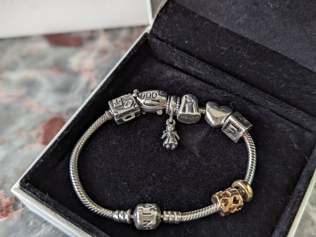 Gold and discount silver pandora bracelet