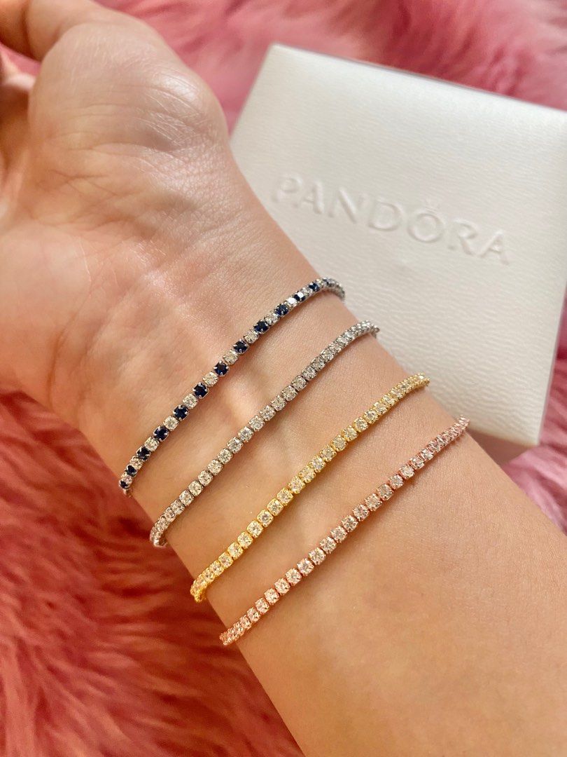 Pandora gold shop tennis bracelet