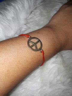 Peace and luck chinese red bracelet vintage