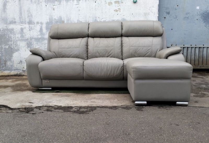PK065 Kerusi Set Kulit 3 Seater L Shape Sofa Leather Set MG HOME INTERNATIONAL