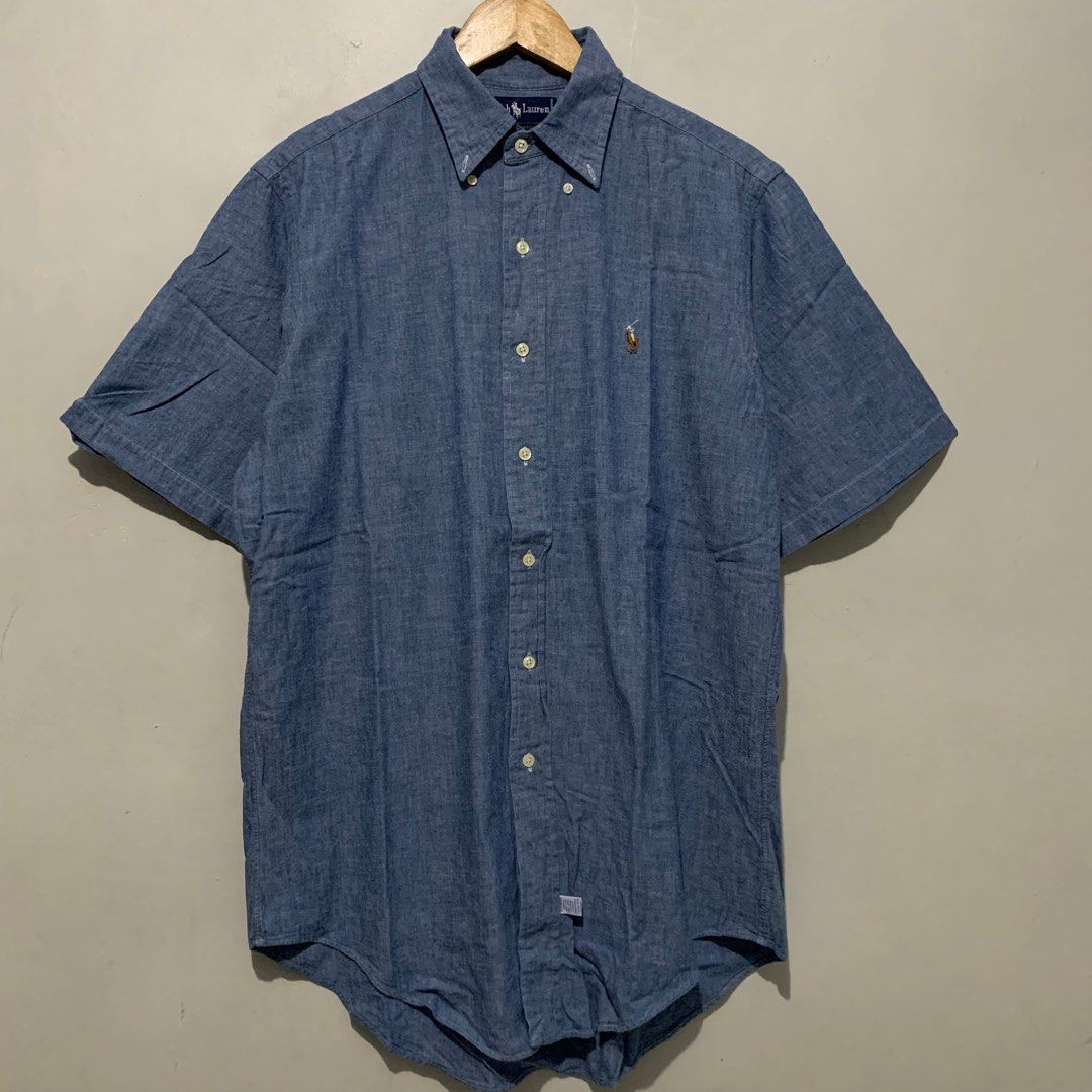 POLO RALPH LAUREN MENS BLUECORE FIT DENIM BUTTON DOWN SHIRT POLO, Men's ...