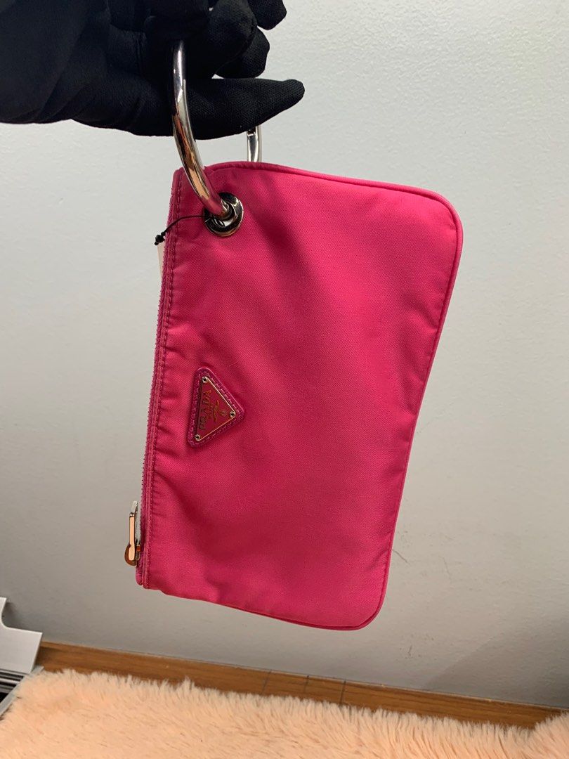 Prada Pink Nylon Pouch