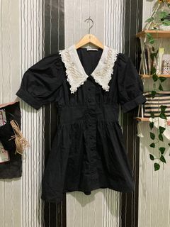 PREMIUM DRESS zara look a like SAILOR NECK KOREAN LOOK PUFFY SLEEVES NGEBALON CUTE BGTT MIX BRUKAT PRADA