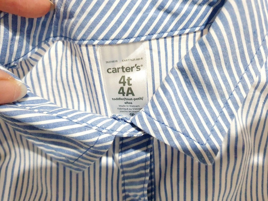 Carters striped shirt dress sale