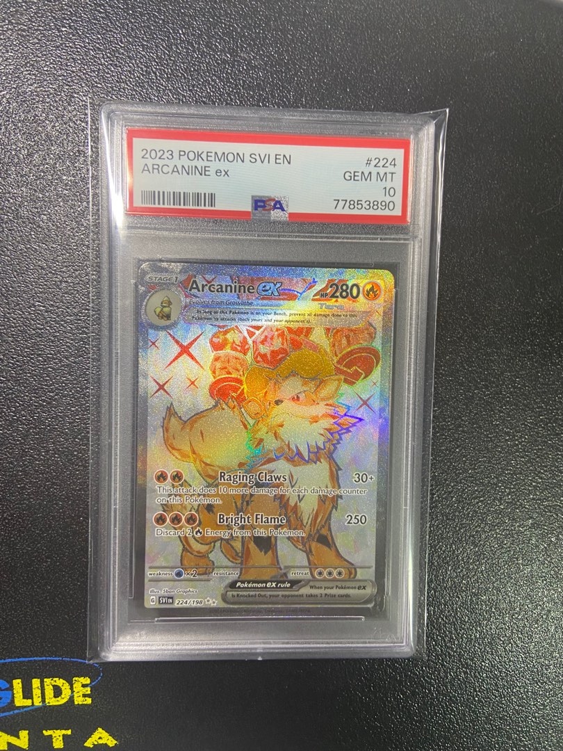 PSA 10 Arcanine EX 224/198 Full Art Scarlet & Violet SVI EN 2023