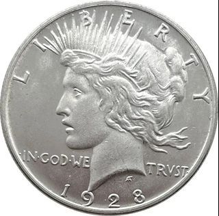 Rare 1928 Peace Silver Dollar Top Nice Coin