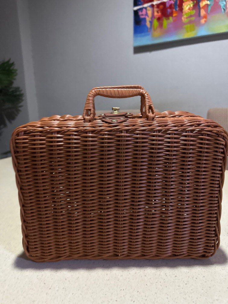 Rattan store box bag