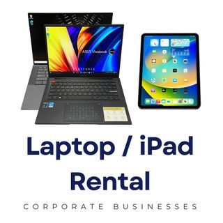 Rent a Laptop or iPad - Corporate Businesses Only - Apple Acer Asus Alienware Aftershock Dell HP Lenovo MSI Microsoft ThinkPad MacBook Air Pro Razer Pro Rental Lease