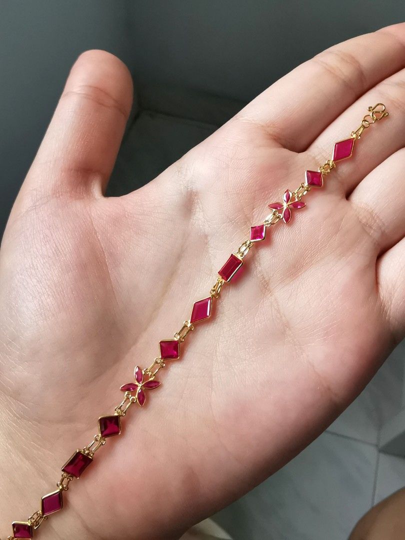 Ruby clearance gemstone bracelet
