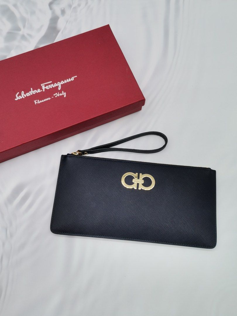 Ferragamo wristlet store clutch