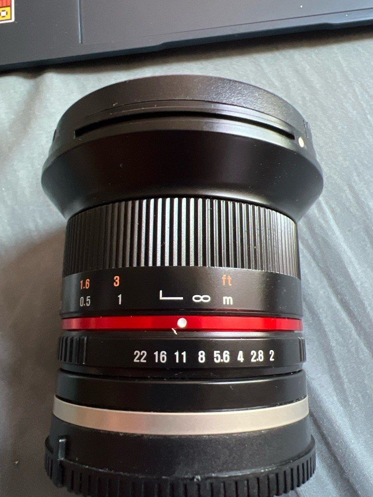 Samyang 12mm f2.0 E Mount with CPL Filter, 攝影器材, 鏡頭及裝備