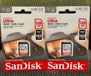 SANDISK SD CARD ULTRA SDXC / SDHC UHS-1 CARD  AVAILABLE: 128gb 64gb 32gb