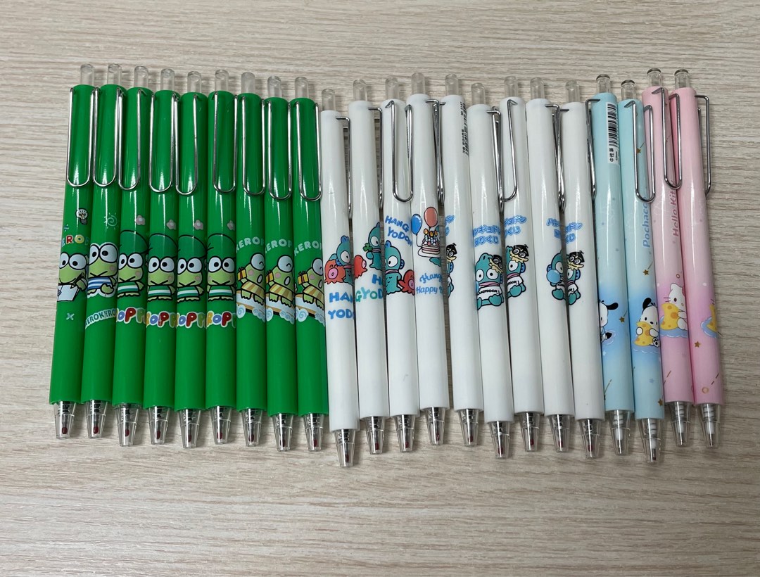 Sanrio keroppi pc Kitty 水怪筆黑色筆原子筆筆, 興趣及遊戲, 手作