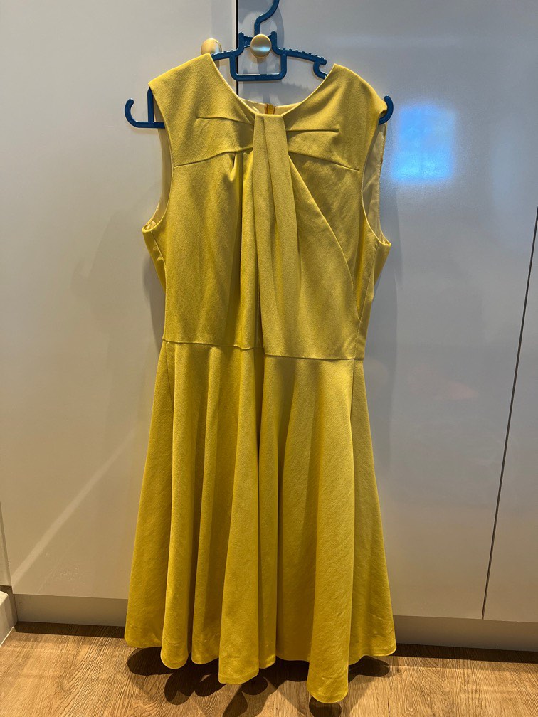 Cue store mustard dress