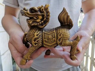 Sepasangan Patung Perunggu Unicorn, Dekorasi Fengshui