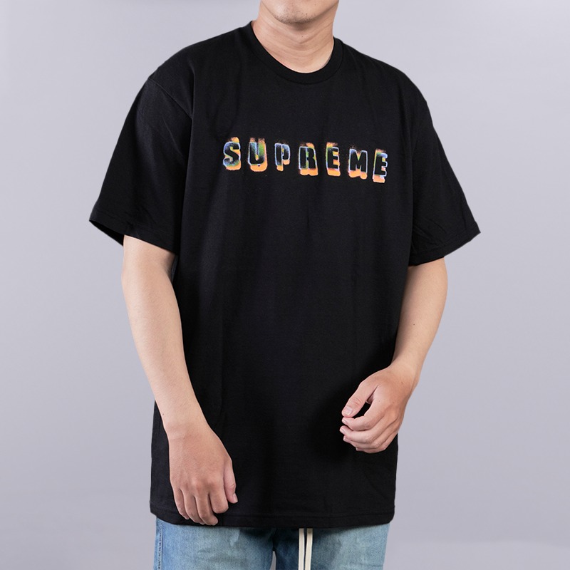 Size M L XL | Supreme Stencil Tee Black, Men's Fashion, Tops