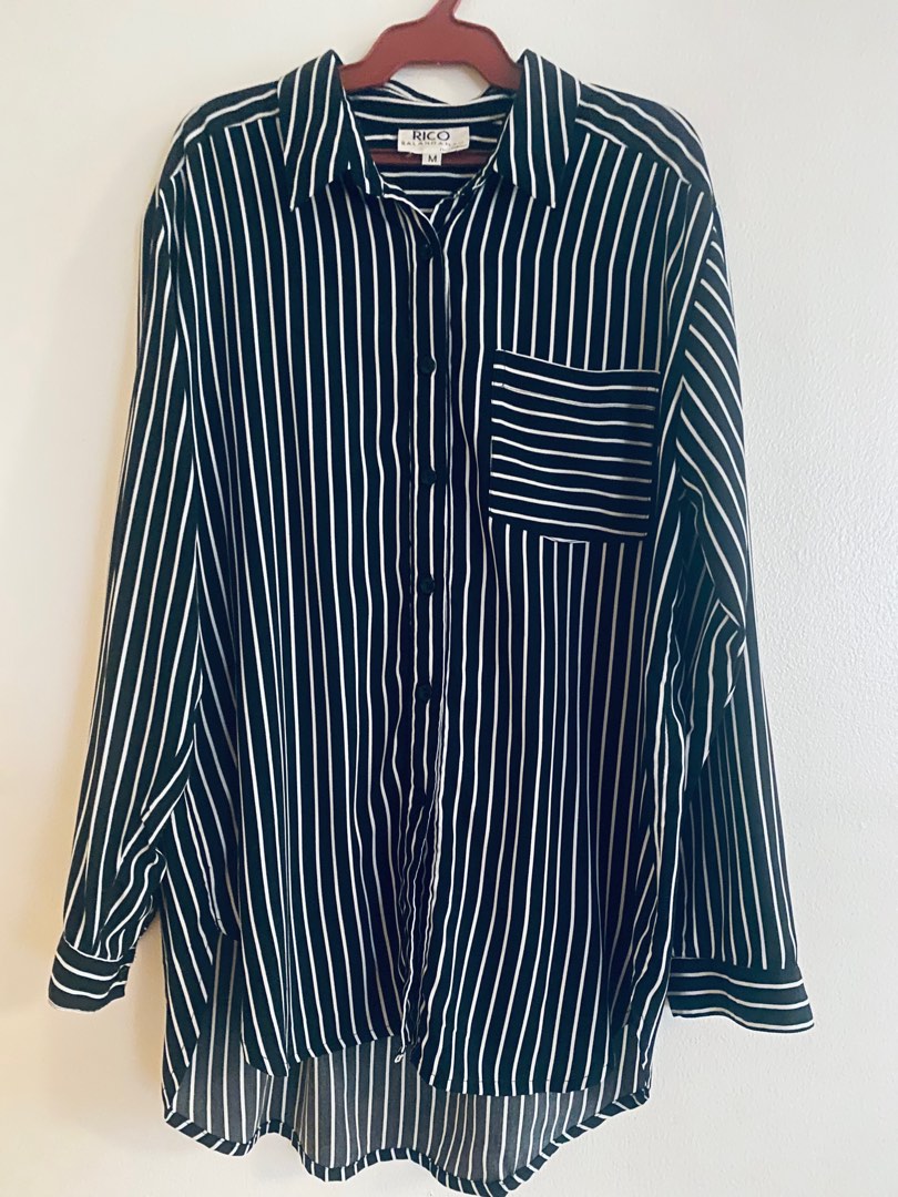 Stipped polo, Women's Fashion, Tops, Longsleeves on Carousell