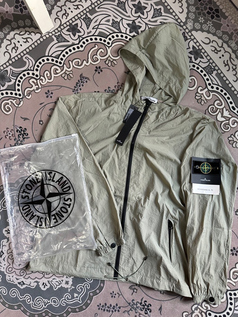 Silver stone island jacket online
