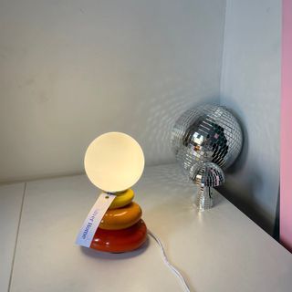 stone round lamp aesthetic