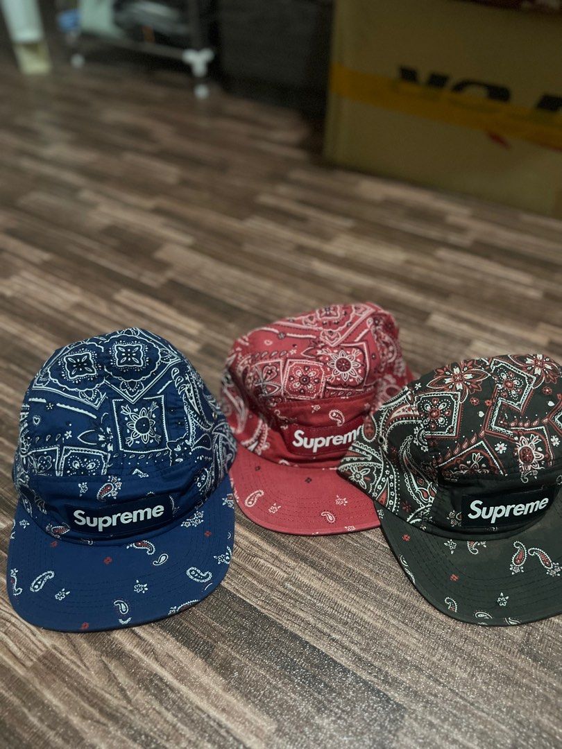 Supreme bandana camp cap, Men's Fashion, Watches & Accessories