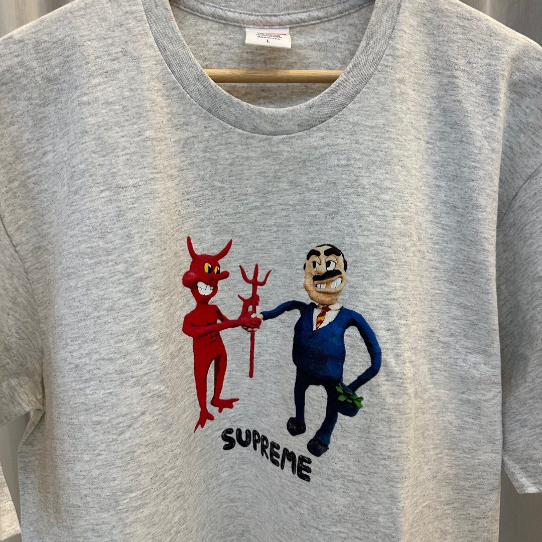 Supreme grey tee online