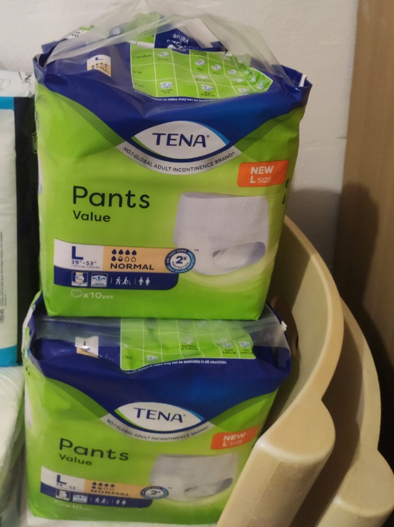 Tena Adult Diaper Pull Up Pants (L size), Health & Nutrition, Assistive ...