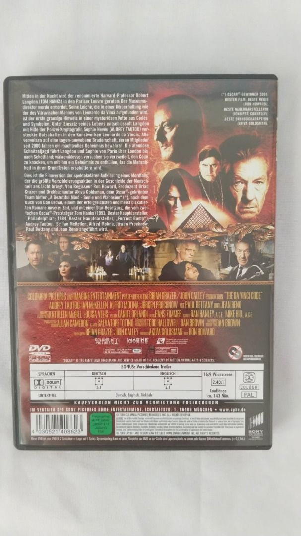 The Davinci Code DVD, Hobbies & Toys, Music & Media, CDs & DVDs on ...