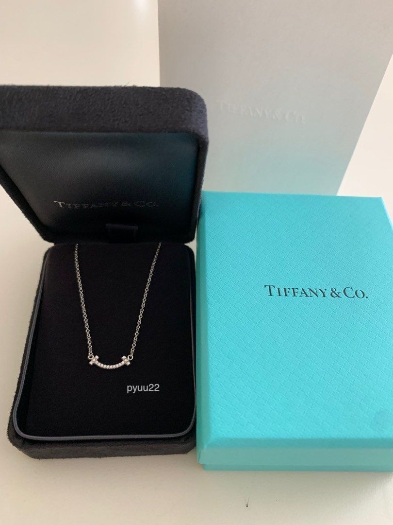 Tiffany smile necklace mini clearance