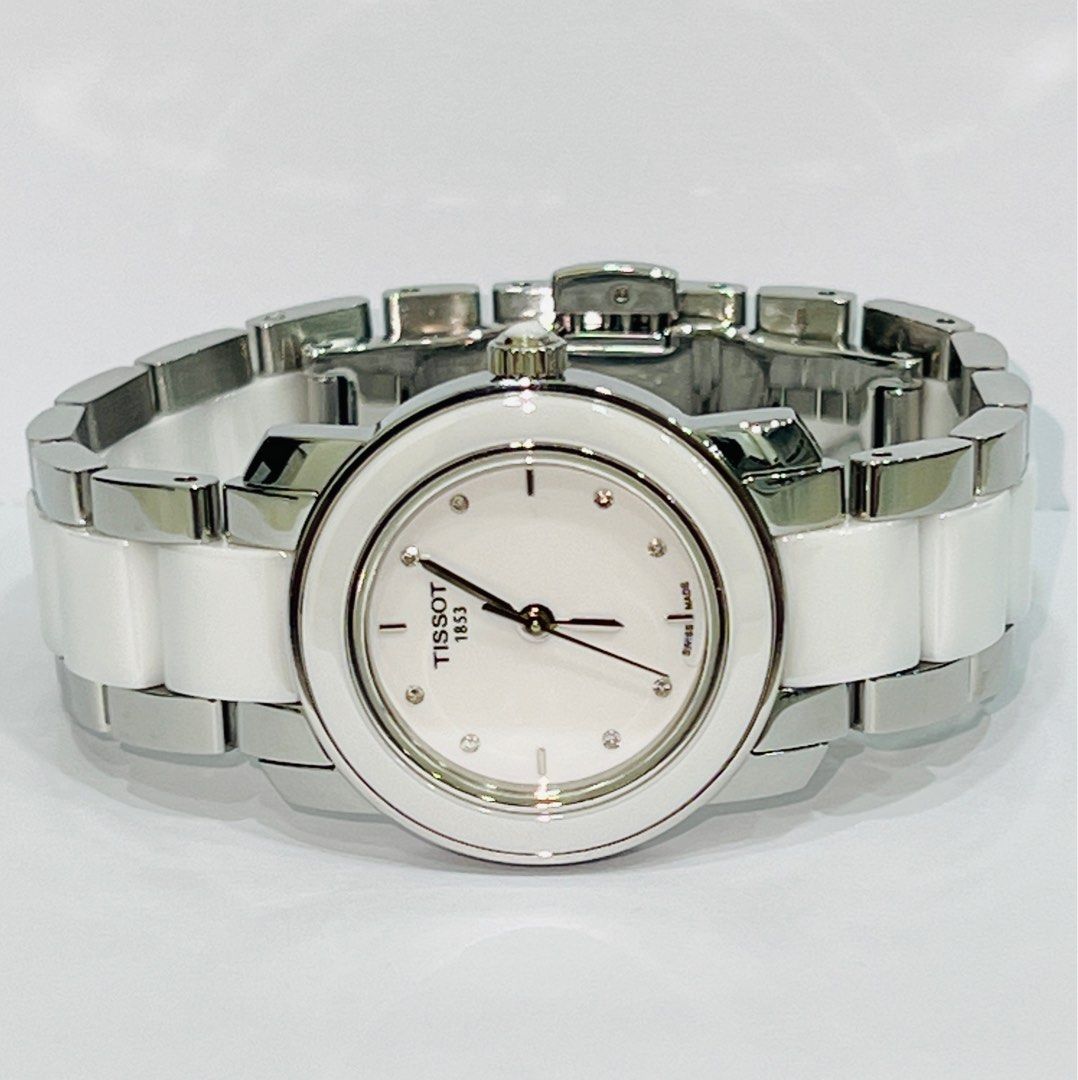 White tissot new arrivals ladies watch