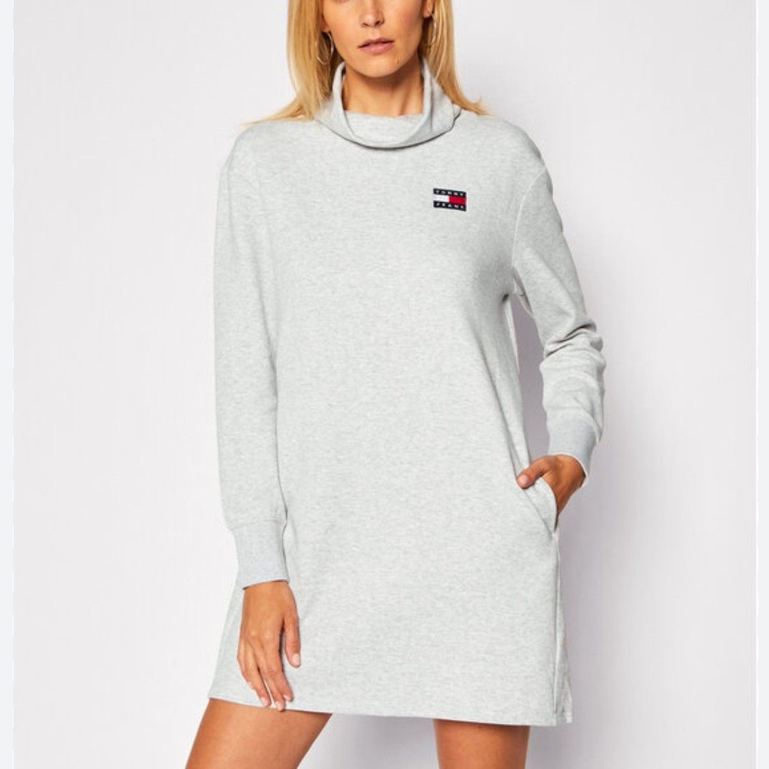 Tommy jeans badge mock neck dress Clearance