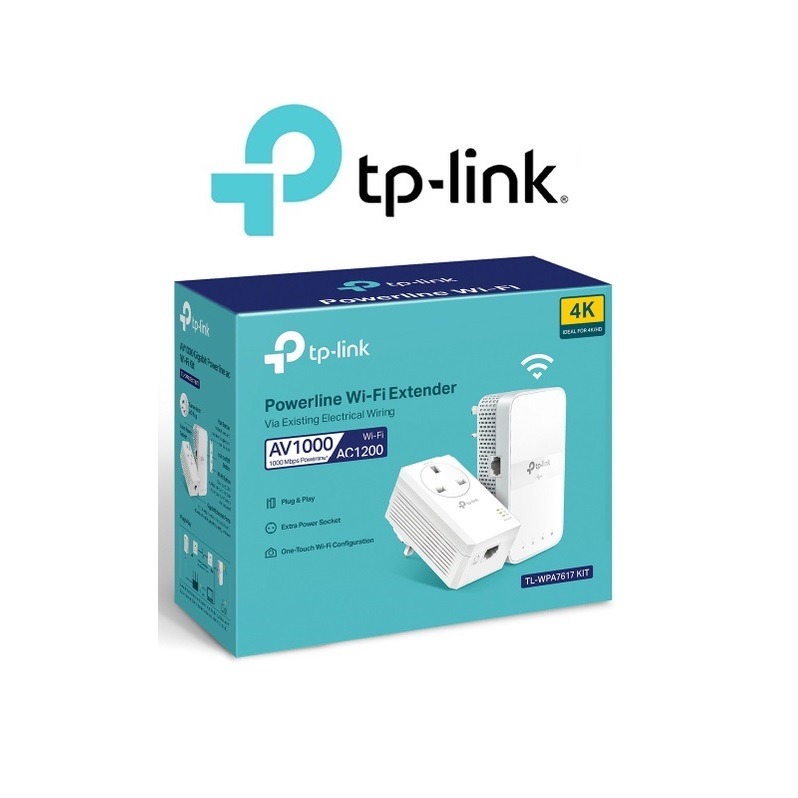 TP-LINK AV1000 AC1200 POWERLINE EXTENDER (TL-WPA7617 KIT