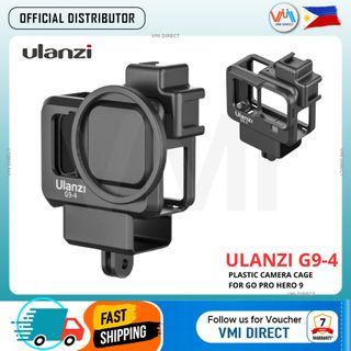 Ulanzi G9-4 Plastic Camera Cage For GoPro Hero 9 Accessories Black Housing Case Double Cold Shoe VMI