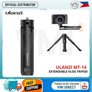 Ulanzi MT-14 Extendable Portable Tripod for Cellphone or Camera, Extension Tripod Mini Selfie Stick Tripod Stand Handle Grip with Accessory 1/4 Screw for DSLR Camera and Smartphone use for Vlogging,Streaming,Selfie,Outdoor videography VMI Direct