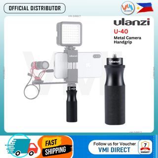 ULANZI U-40 Metal Camera Hand Grip Handheld Vlog Handle Stabilizer with 1/4'' Tripod Tiktok Live VMI