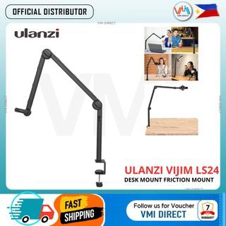 Ulanzi VIJIM LS24 Desktop Microphone Stand 360 Adjustable Suspension Boom Mic Arm With 1/4 Screw VMI