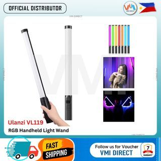 Ulanzi VL119 RGB Handheld LED Light Wand Video Stick with Rechargeable Built-in Battery 2600mAh VMI Direct