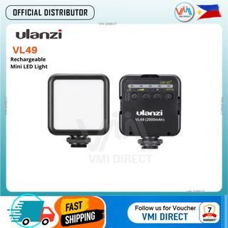 Ulanzi VL49 Rechargeable Mini LED Light for Vlog, Live Stream Camera, Phone Video Photography Tiktok