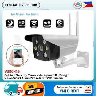 V380 K6 Outdoor Security Camera Waterproof IR HD Night Vision Smart Alarm P2P Wifi CCTV IP Camera