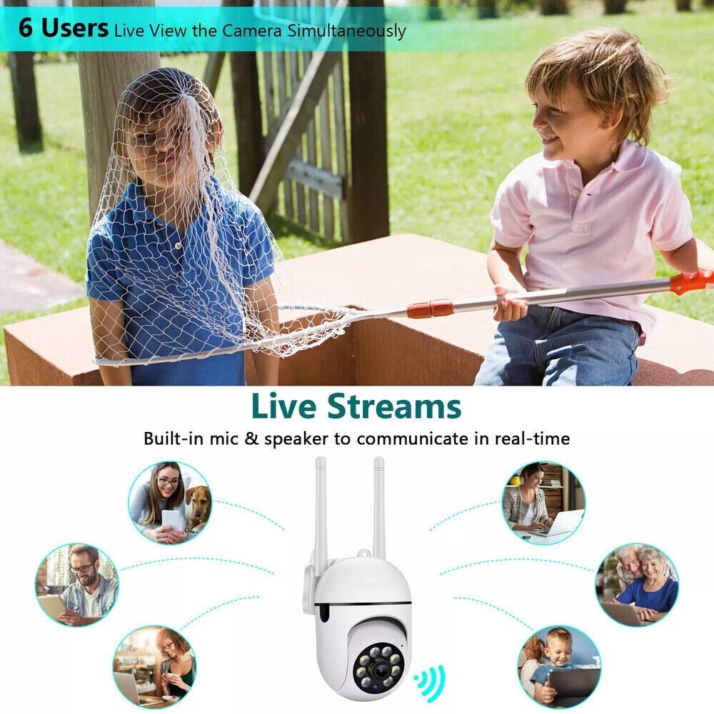 V380 Q8 2MP Wireless CCTV Camera IP WiFi Network IR Night Vision ...